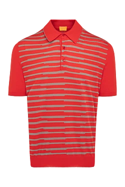 Men's red cotton polo