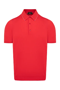 Men's red cotton polo