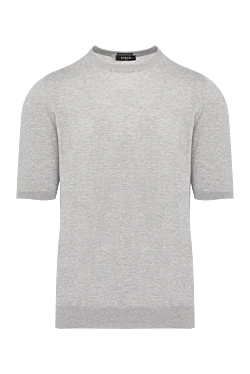 Men's short sleeve jumper, gray, cotton