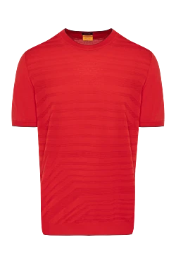 Short sleeve jumper for men, red, cotton