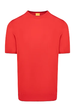 Short sleeve jumper for men, red, cotton