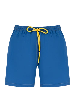 Men's blue polyester beach shorts