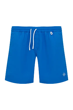 Men's blue polyester beach shorts