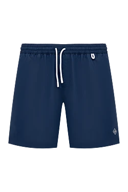 Men's blue beach shorts made of polyester