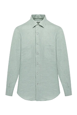 Men's green linen shirt