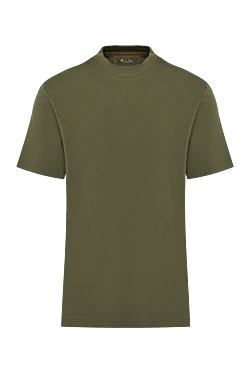 Men's green cotton T-shirt