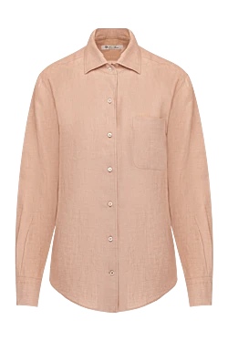 Women's pink linen shirt