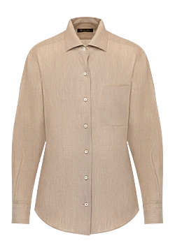 Women's beige linen shirt