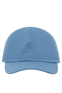 Men's blue cotton cap