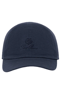 Men's blue cotton cap