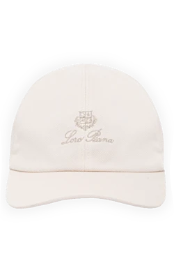 Men's beige cotton cap