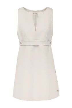 White wool dress