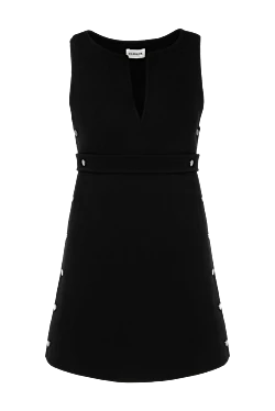 Black wool dress