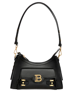 Women's bag, black, made of genuine leather