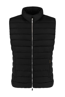 Men's black vest made of polyamide and polyurethane