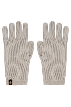 Women's gray cashmere gloves