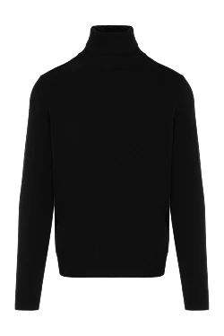 Men's black cashmere golf