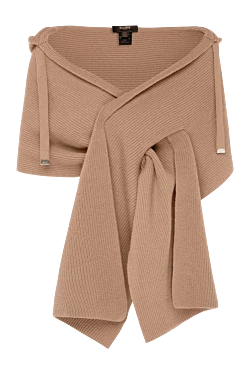 Women's beige cashmere scarf