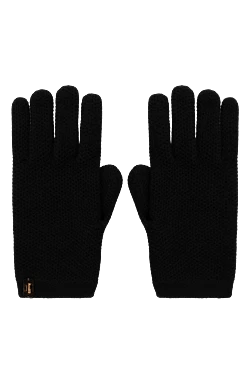 Women's black cashmere gloves