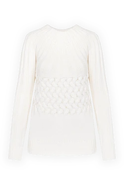 Women's white wool jumper