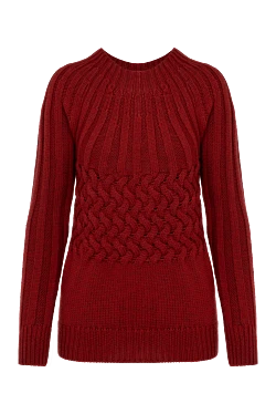 Women's burgundy wool jumper