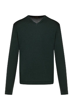 Men's green wool jumper