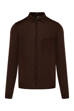 Men's brown wool shirt