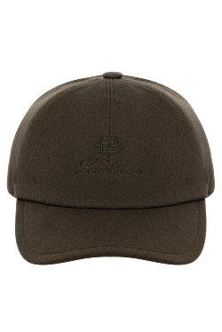 Men's green cashmere cap