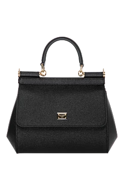 Women's bag made of black calfskin