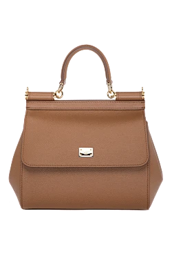 Women's beige calfskin bag