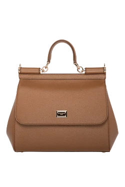 Women's beige calfskin bag