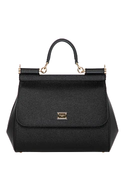 Women's bag made of black calfskin