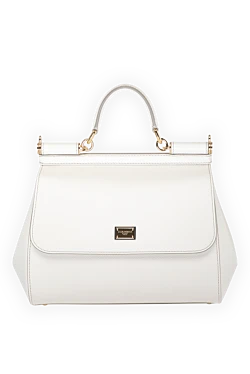 Women's white calfskin bag