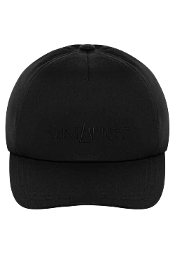 Men's black cotton cap