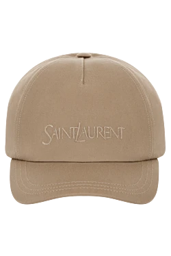 Men's beige cotton cap