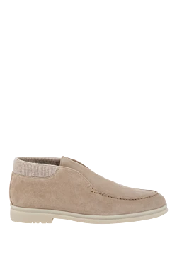 Men's beige nubuck loafers