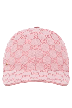 Women's pink cotton cap