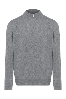 Свитер мужской тройер из кашемира серый