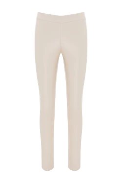 Леггинсы бежевые из натуральной кожи