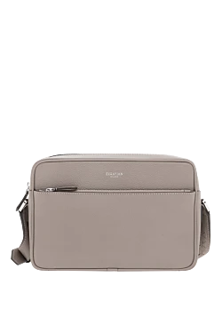 East West Messenger bag in Cachemire leather, beige