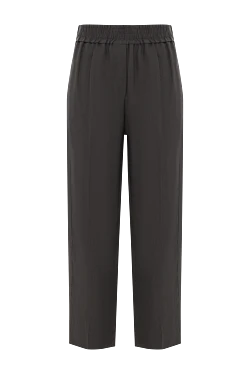 Қоңыр әйелдер шалбары серпімді белдеуі және тоқыма