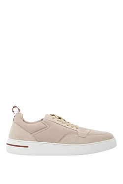 Newport Walk Beige Water Repellent Microfiber Sneakers