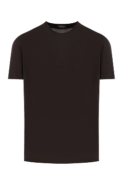 Футболка из хлопка глубокого коричневого оттенка