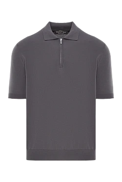 Мужское серое поло из высококачественного мягкого хопка