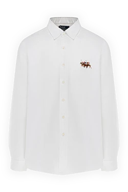 White cotton shirt for men