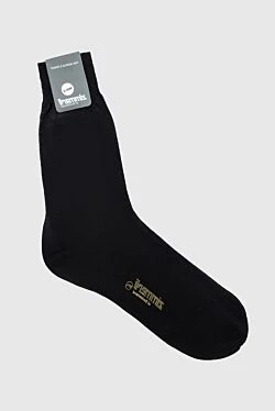 Men's black cotton socks