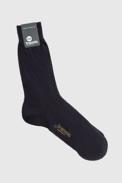 Men's black cotton socks