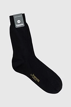 Men's black cotton socks