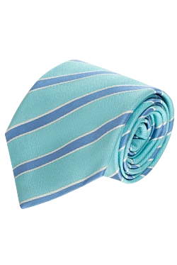 Blue silk tie for men