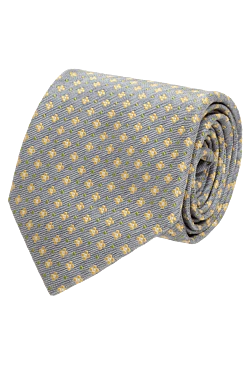 Gray silk tie for men